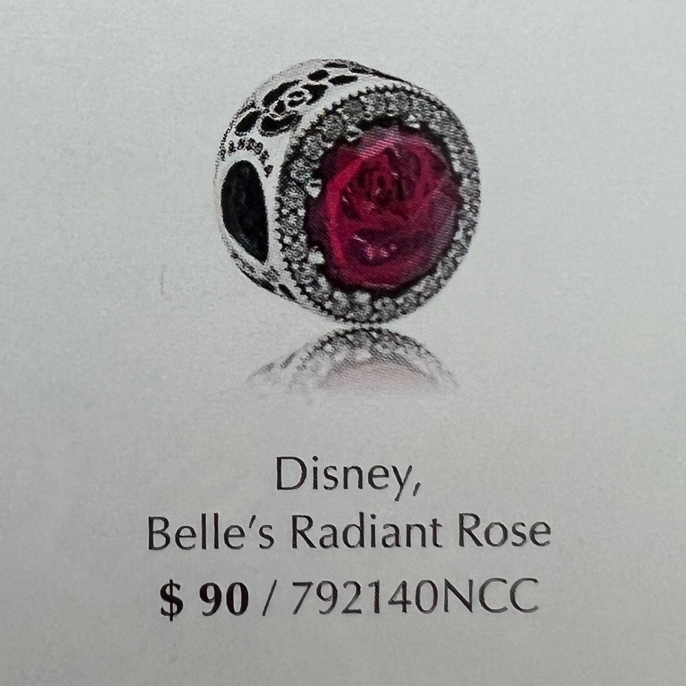 Pandora Disney Belle’s Radiant Rose Charm - Picture 3 of 3